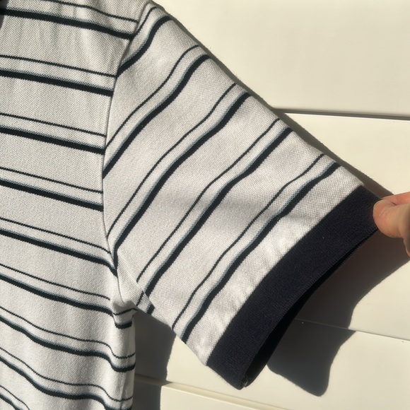 Lacoste white with blue pinstripes polo shirt. Men’s size 6. - Picture 5 of 6